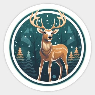 Deer in Ornament, Love Deers Sticker
